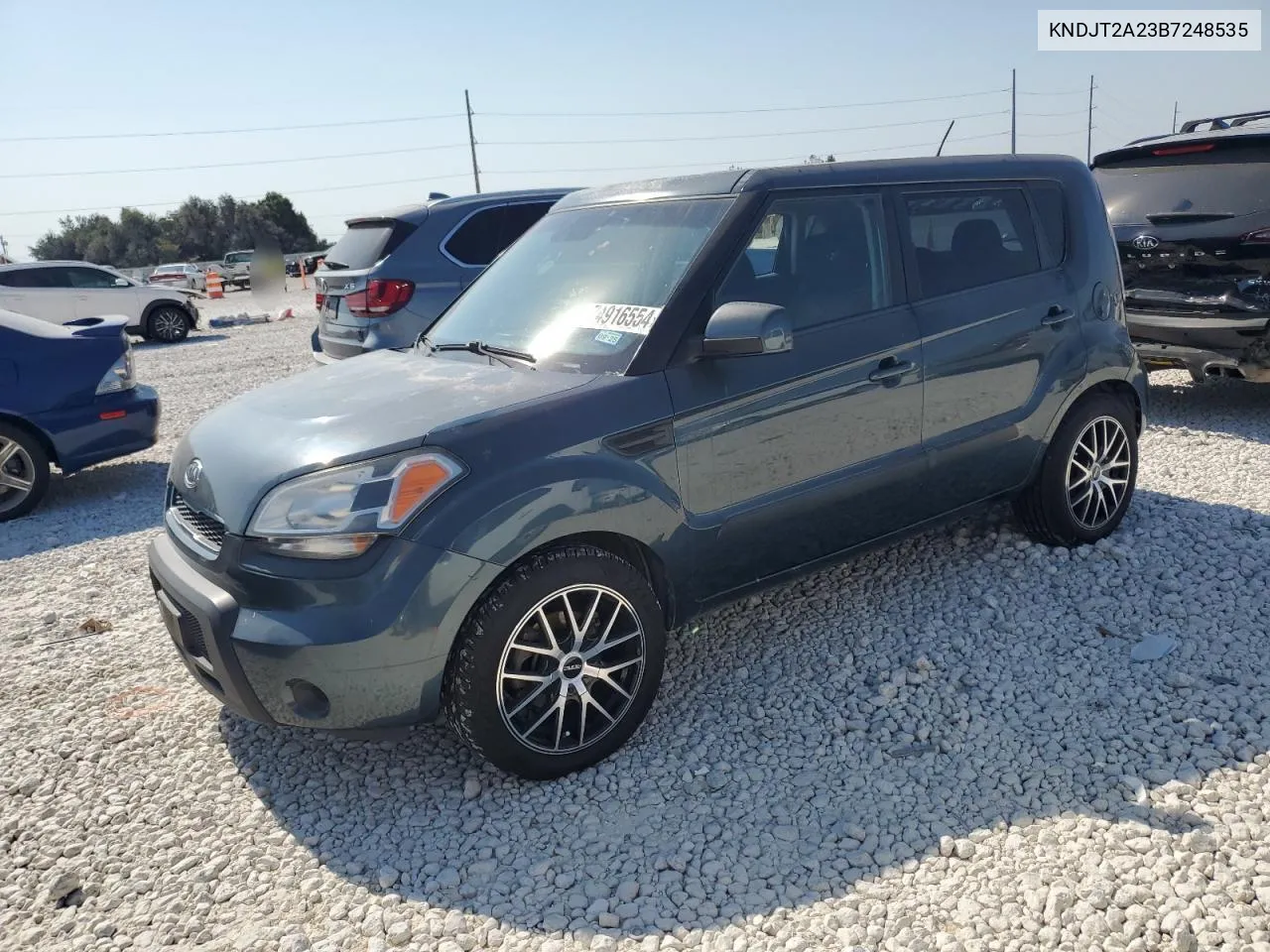 2011 Kia Soul + VIN: KNDJT2A23B7248535 Lot: 74916554