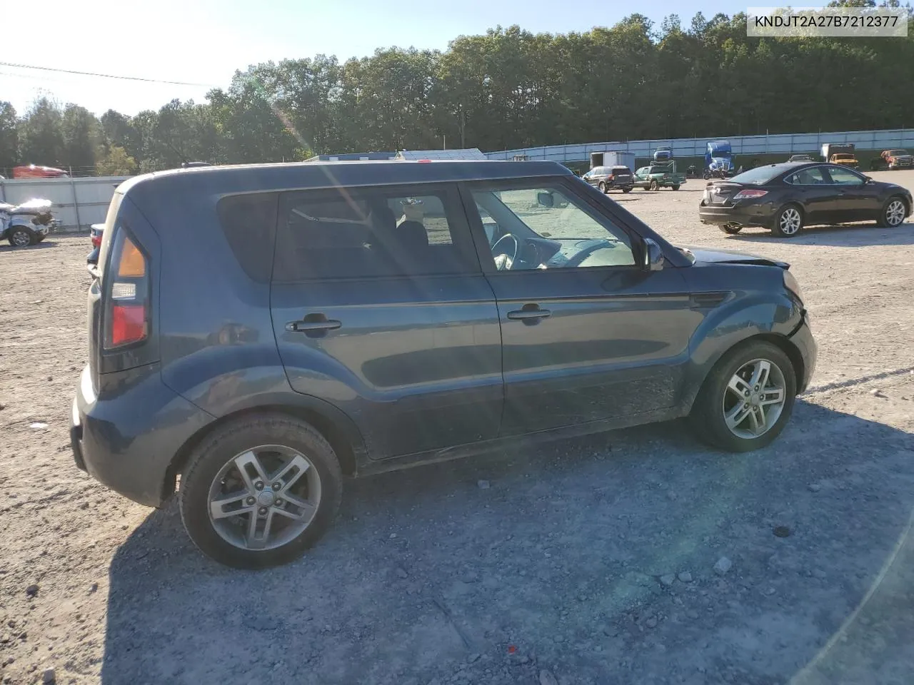 2011 Kia Soul + VIN: KNDJT2A27B7212377 Lot: 75212674