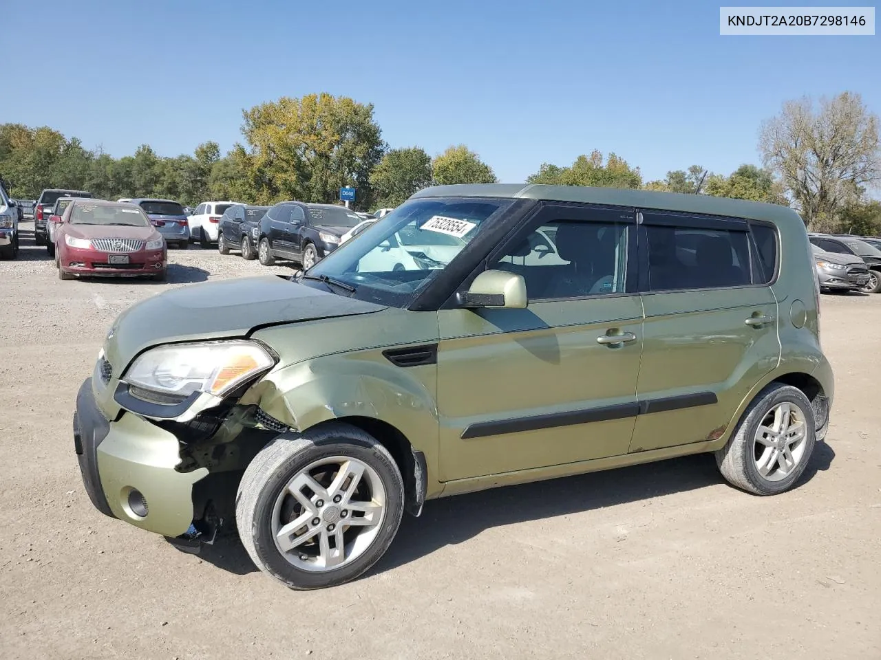 2011 Kia Soul + VIN: KNDJT2A20B7298146 Lot: 75328554