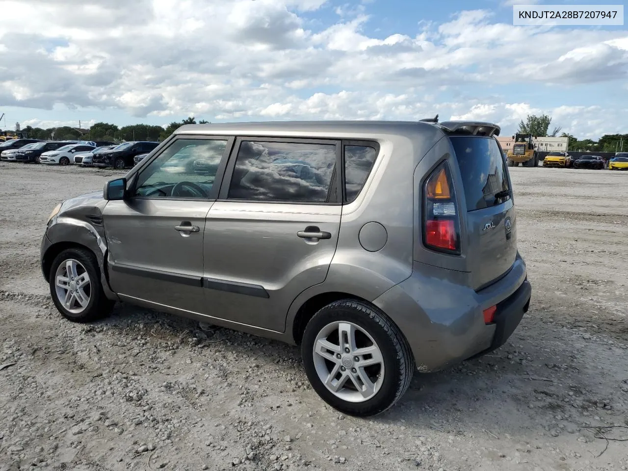 2011 Kia Soul + VIN: KNDJT2A28B7207947 Lot: 75823504