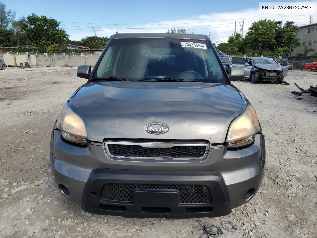 2011 Kia Soul + VIN: KNDJT2A28B7207947 Lot: 75823504