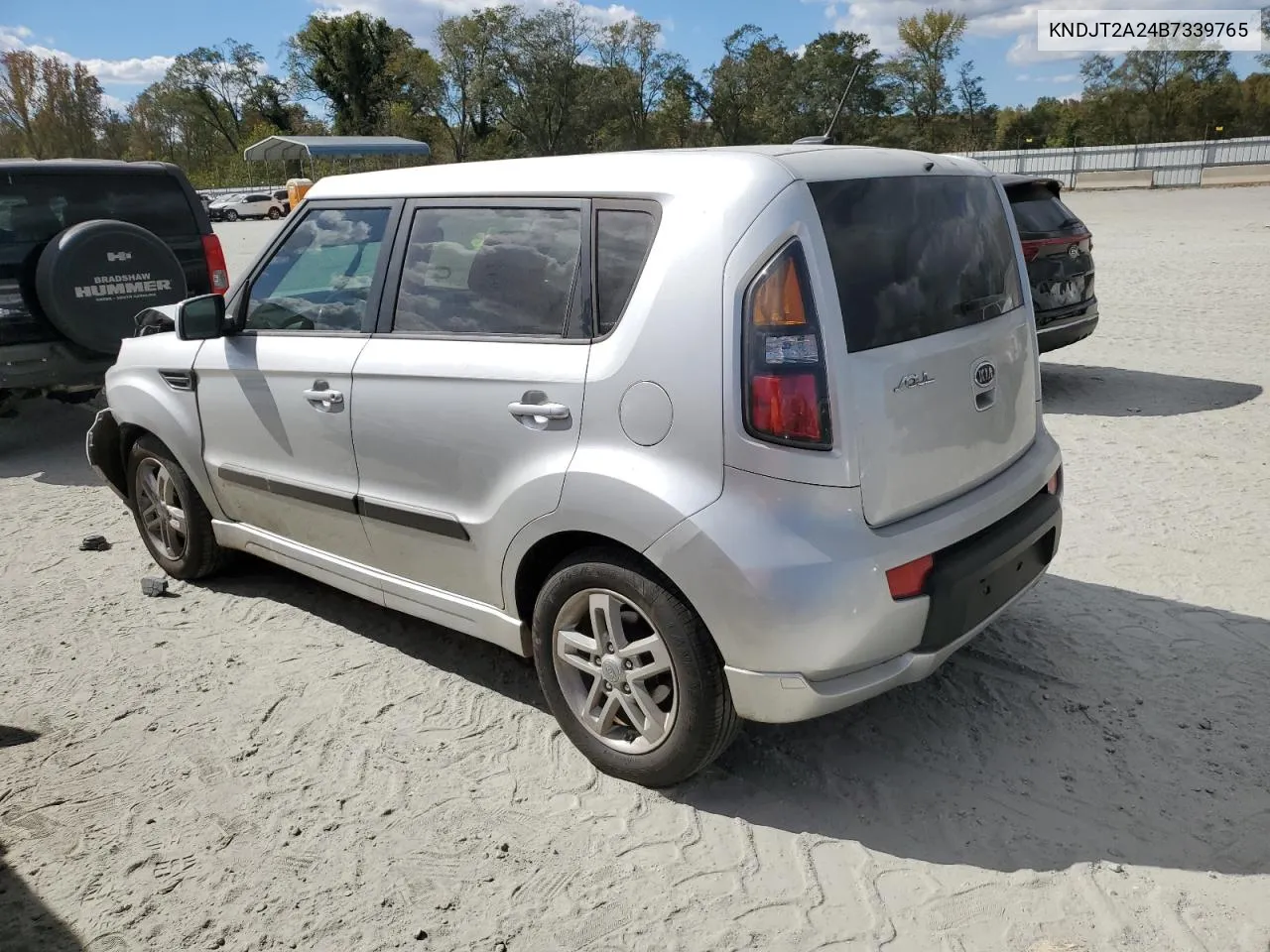 2011 Kia Soul + VIN: KNDJT2A24B7339765 Lot: 76016864