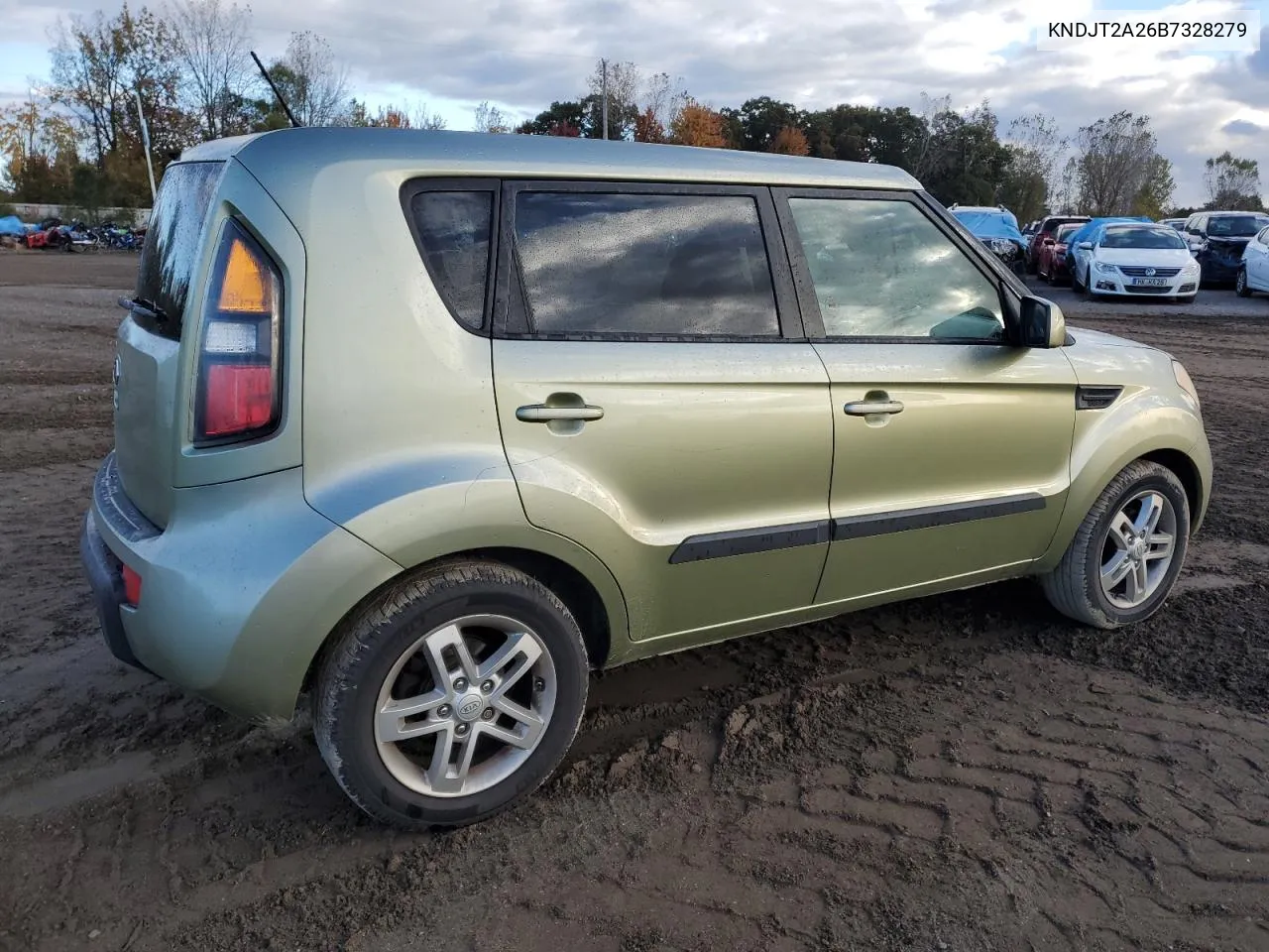 2011 Kia Soul + VIN: KNDJT2A26B7328279 Lot: 76188874