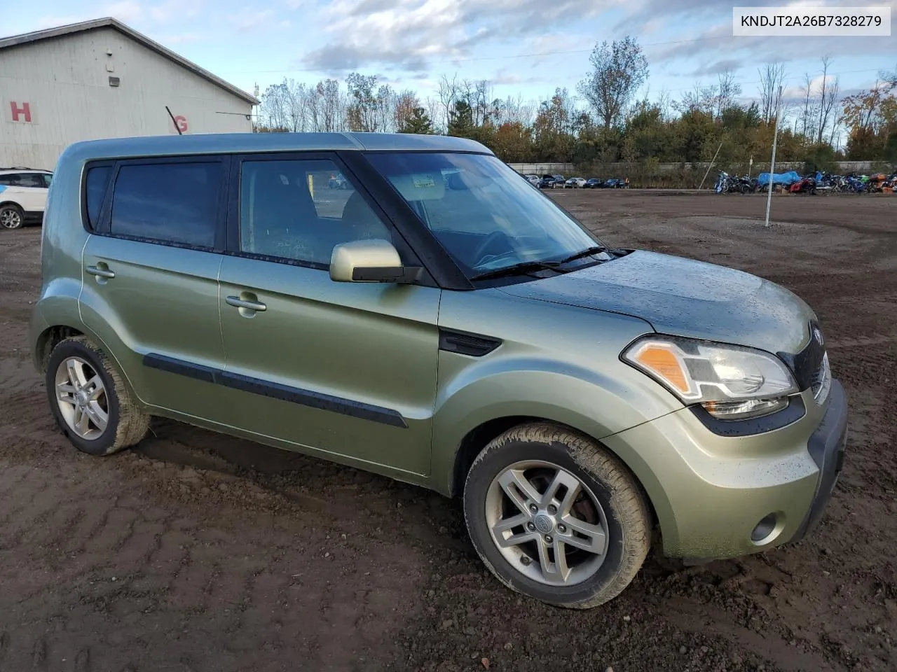 2011 Kia Soul + VIN: KNDJT2A26B7328279 Lot: 76188874