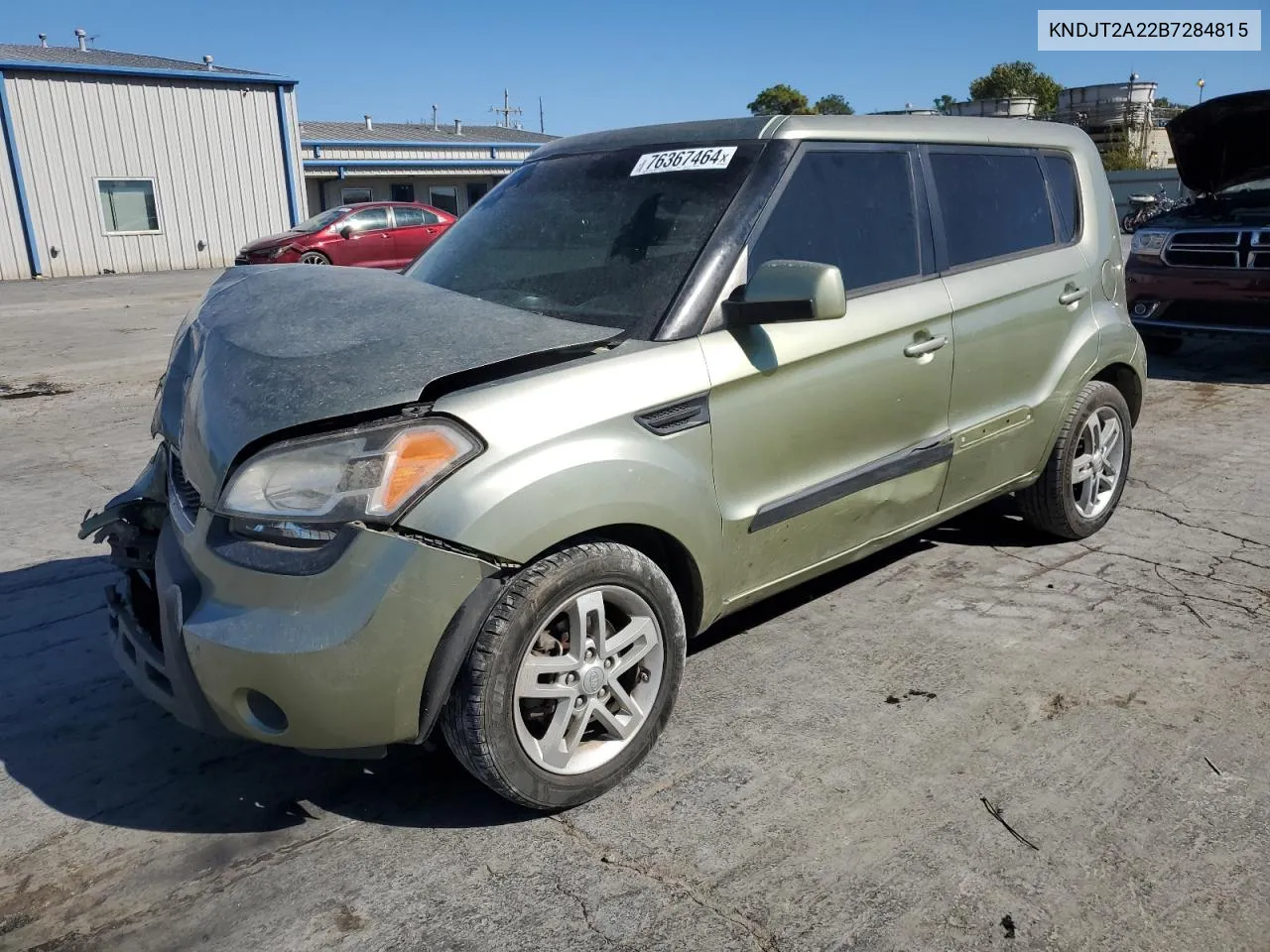 2011 Kia Soul + VIN: KNDJT2A22B7284815 Lot: 76367464