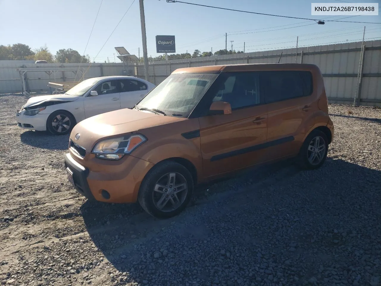 2011 Kia Soul + VIN: KNDJT2A26B7198438 Lot: 76605994