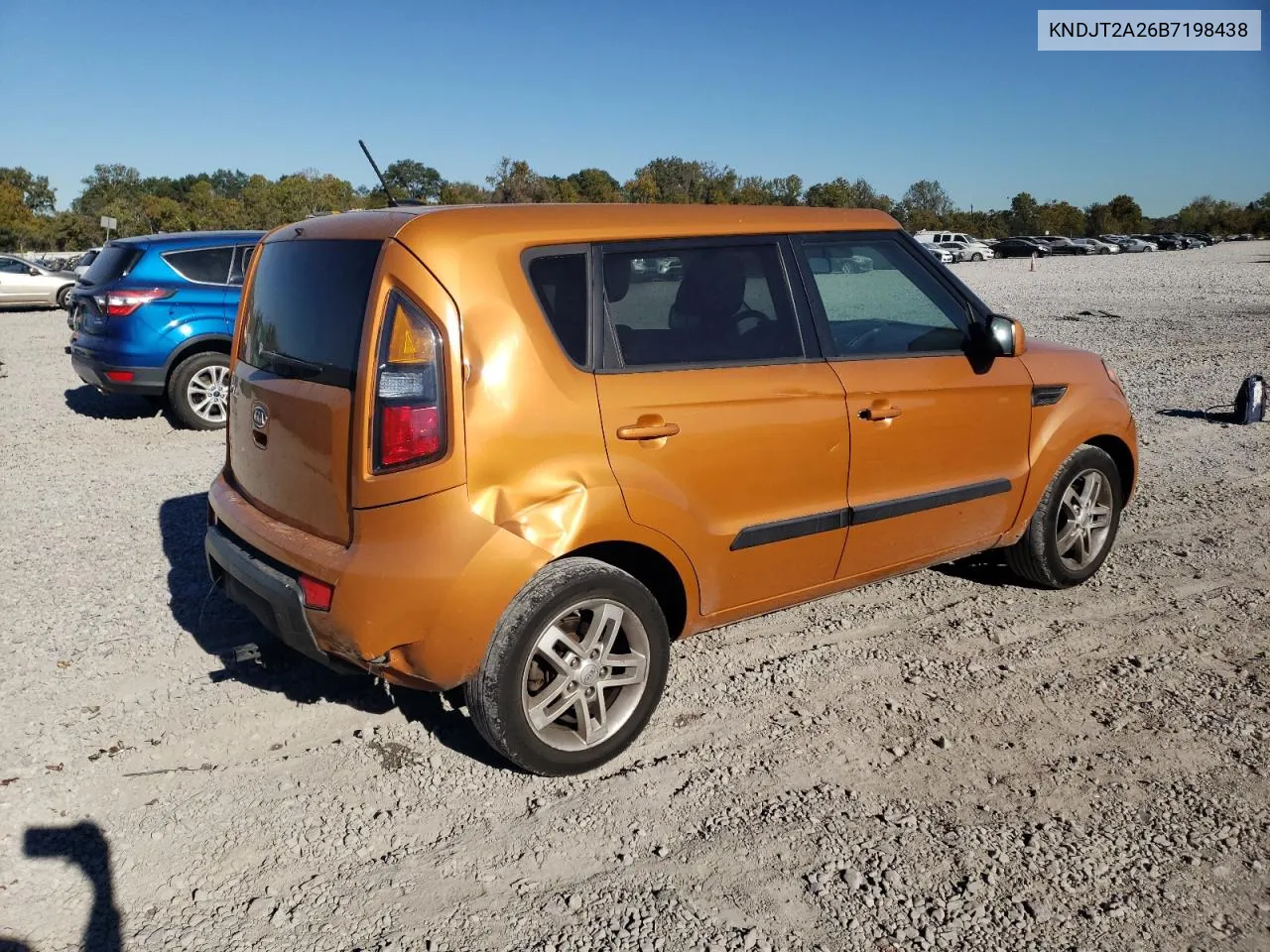 2011 Kia Soul + VIN: KNDJT2A26B7198438 Lot: 76605994