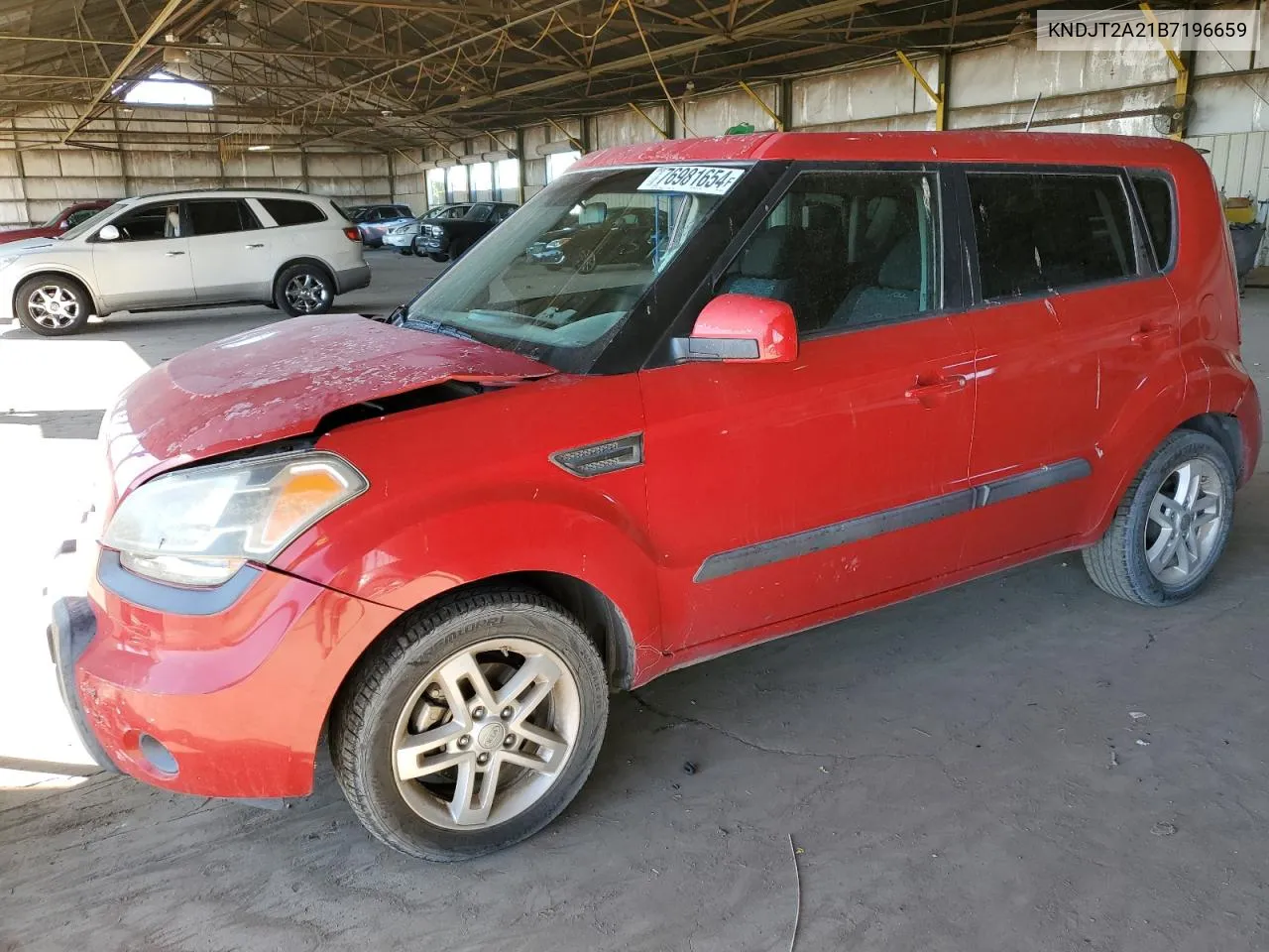 2011 Kia Soul + VIN: KNDJT2A21B7196659 Lot: 76981654