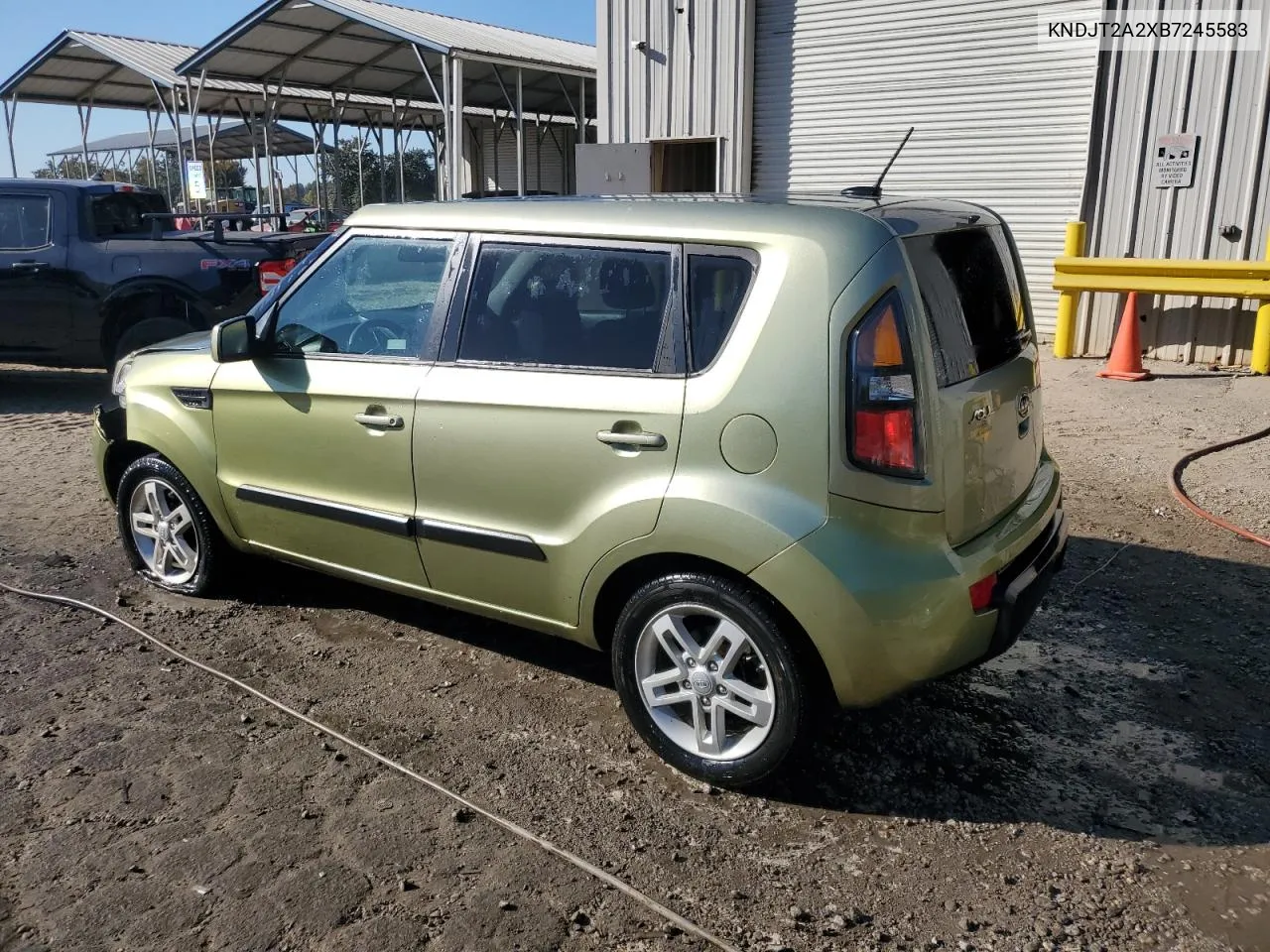 2011 Kia Soul + VIN: KNDJT2A2XB7245583 Lot: 77254674