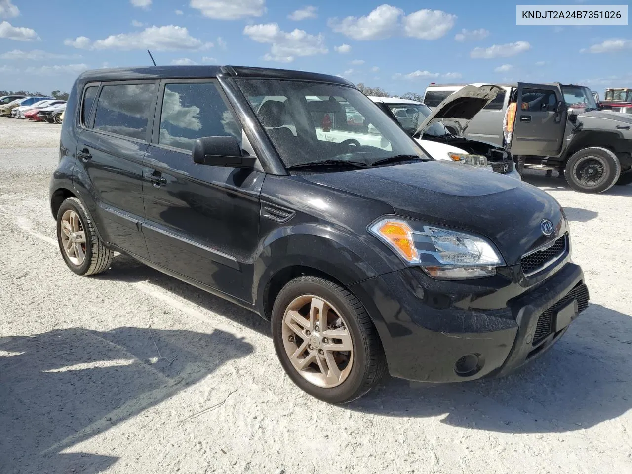 2011 Kia Soul + VIN: KNDJT2A24B7351026 Lot: 77306424