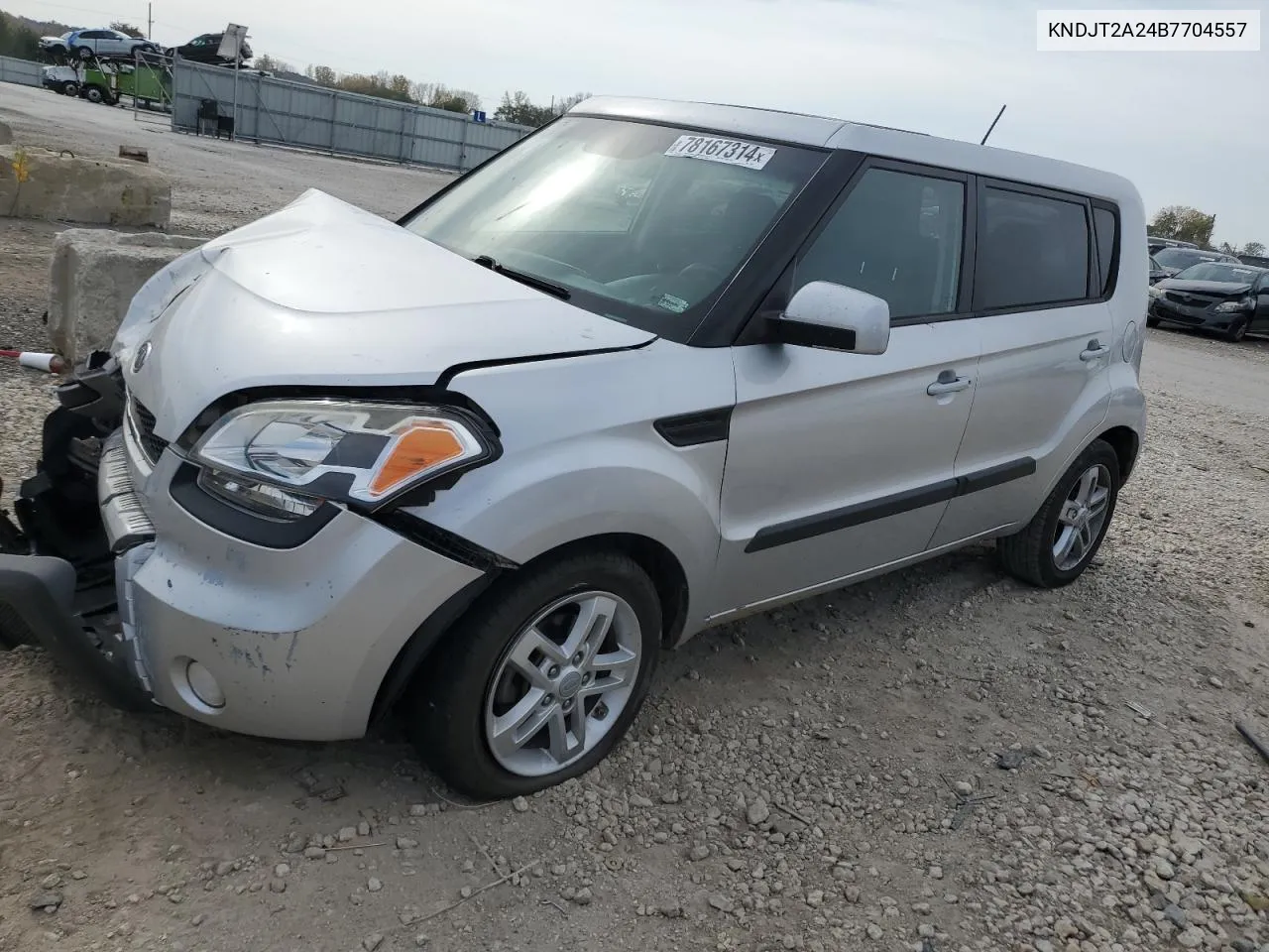 2011 Kia Soul + VIN: KNDJT2A24B7704557 Lot: 78167314