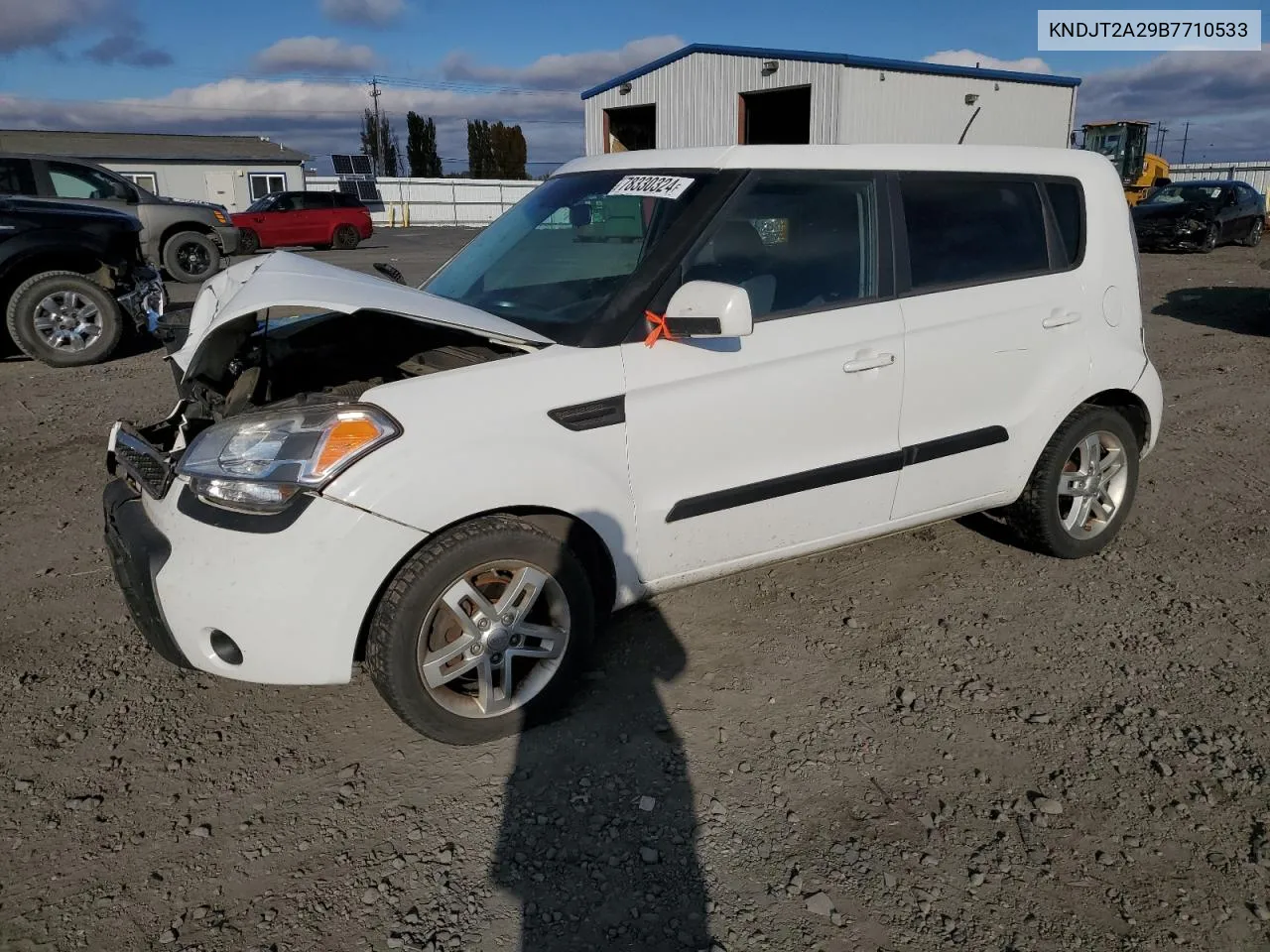 2011 Kia Soul + VIN: KNDJT2A29B7710533 Lot: 78330324