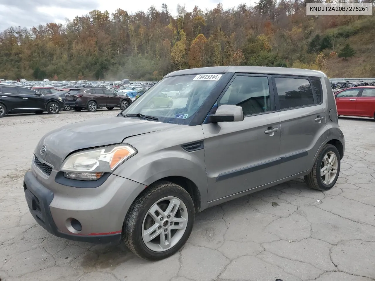 2011 Kia Soul + VIN: KNDJT2A20B7276261 Lot: 78425244