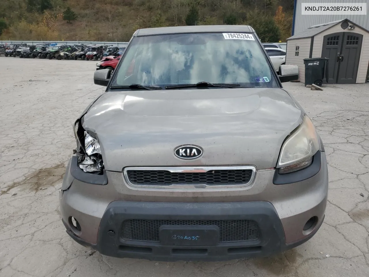 2011 Kia Soul + VIN: KNDJT2A20B7276261 Lot: 78425244