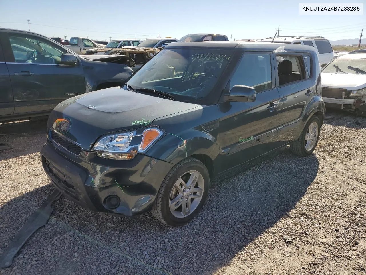 2011 Kia Soul + VIN: KNDJT2A24B7233235 Lot: 79726814