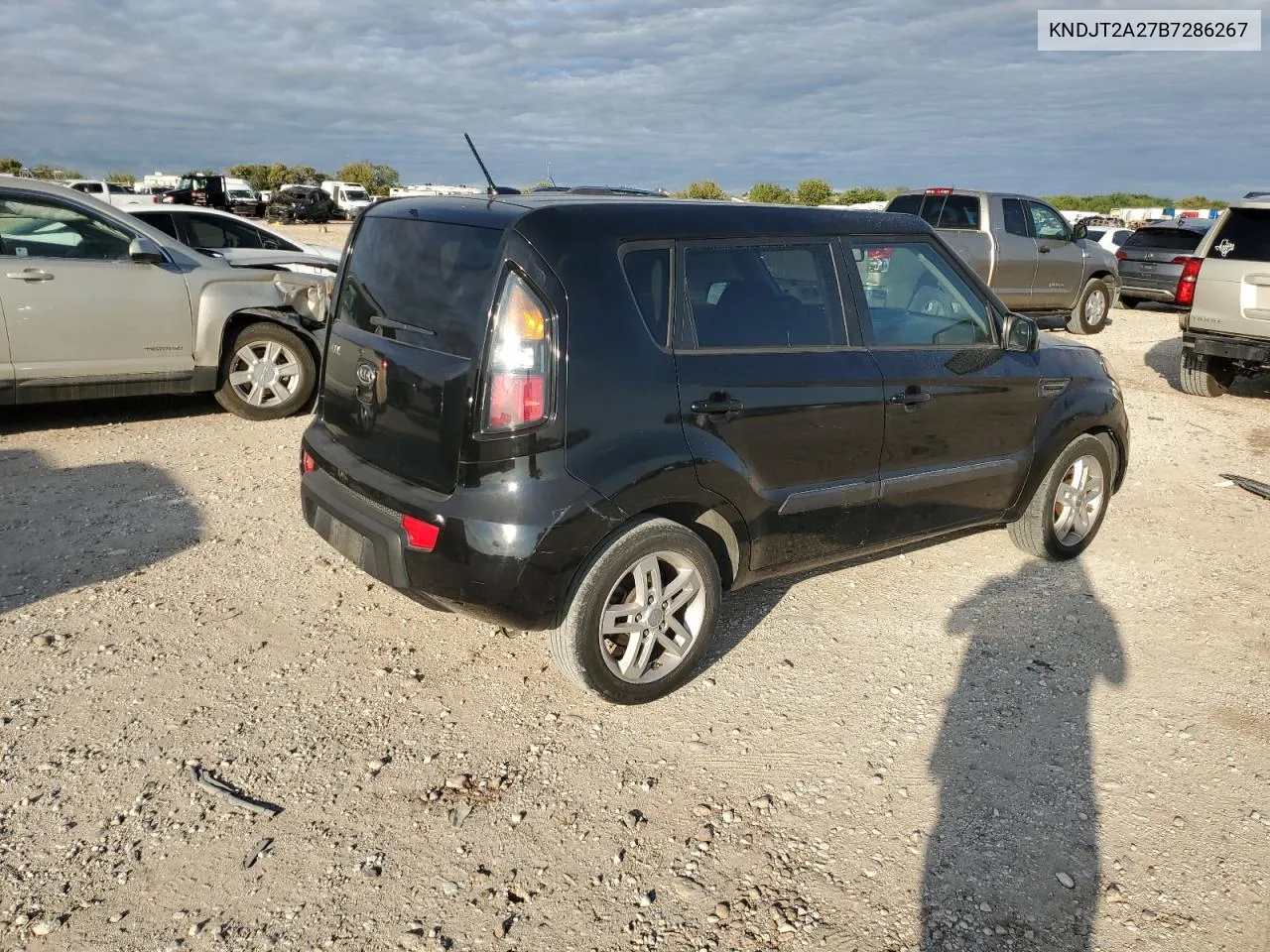 2011 Kia Soul + VIN: KNDJT2A27B7286267 Lot: 79904744