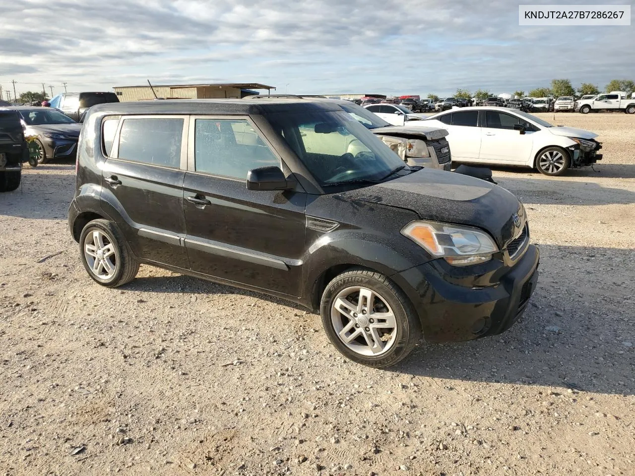 2011 Kia Soul + VIN: KNDJT2A27B7286267 Lot: 79904744