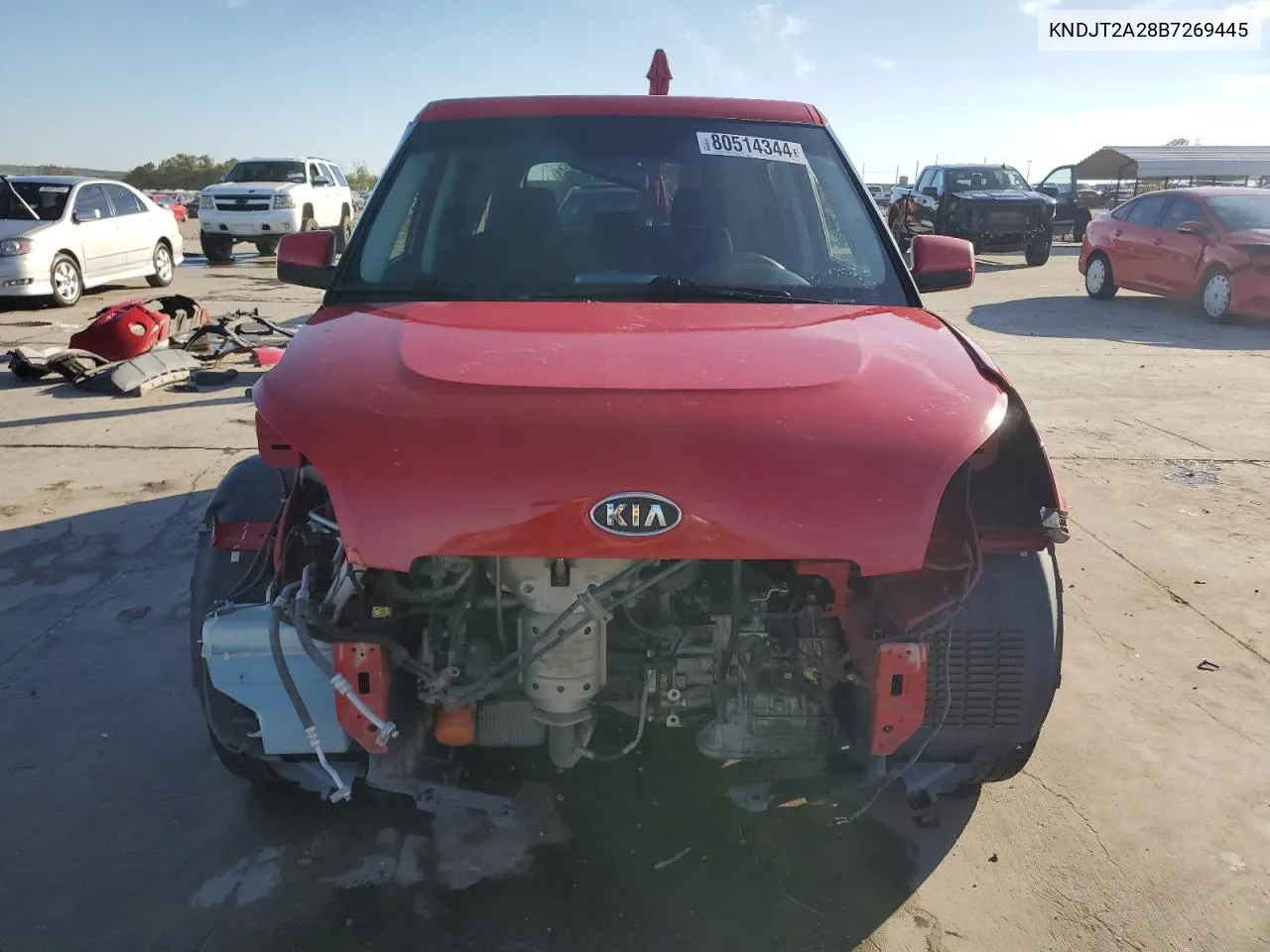 2011 Kia Soul + VIN: KNDJT2A28B7269445 Lot: 80514344