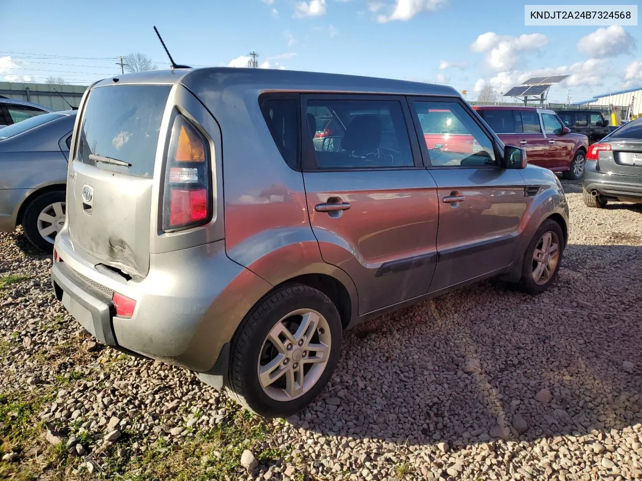 2011 Kia Soul + VIN: KNDJT2A24B7324568 Lot: 80858764