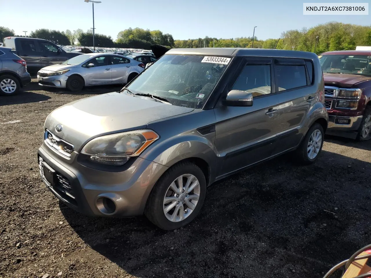 2012 Kia Soul + VIN: KNDJT2A6XC7381006 Lot: 53933344