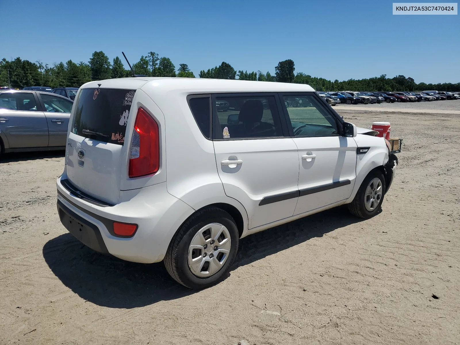 2012 Kia Soul VIN: KNDJT2A53C7470424 Lot: 56830234