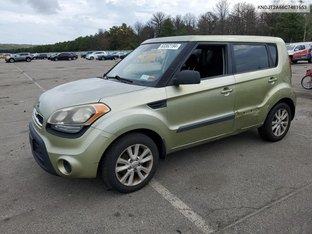 2012 Kia Soul + VIN: KNDJT2A66C7481653 Lot: 63562194