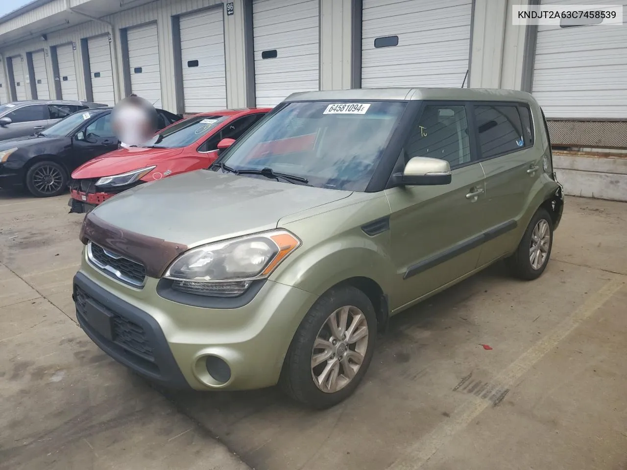 2012 Kia Soul + VIN: KNDJT2A63C7458539 Lot: 64581094