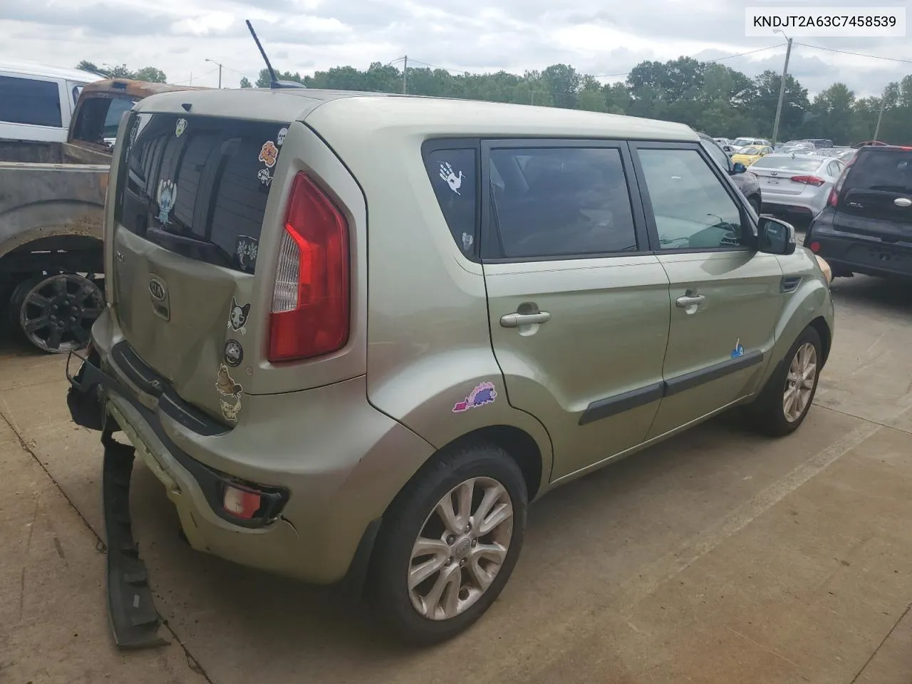 2012 Kia Soul + VIN: KNDJT2A63C7458539 Lot: 64581094