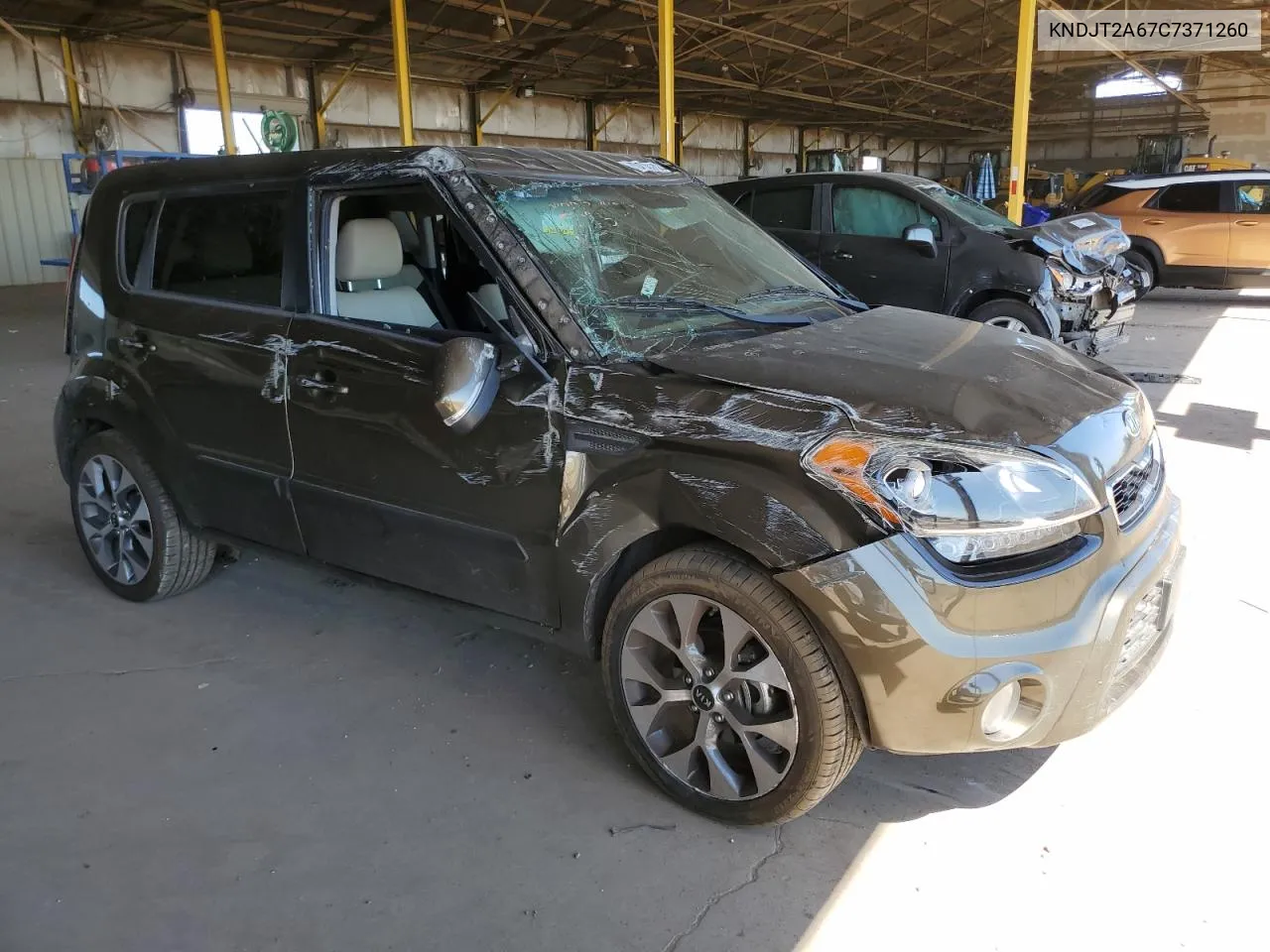 2012 Kia Soul + VIN: KNDJT2A67C7371260 Lot: 67687024