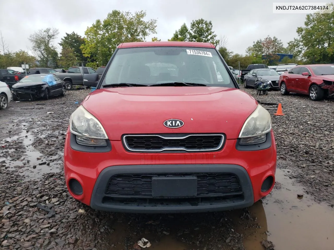 2012 Kia Soul + VIN: KNDJT2A62C7384174 Lot: 71536784