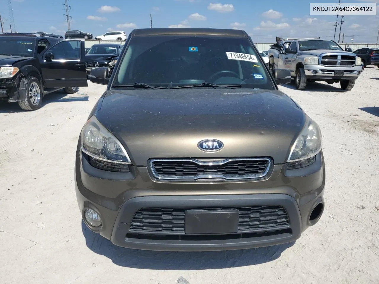 2012 Kia Soul + VIN: KNDJT2A64C7364122 Lot: 71946654