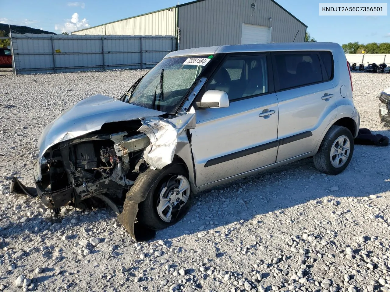 2012 Kia Soul VIN: KNDJT2A56C7356501 Lot: 72281594