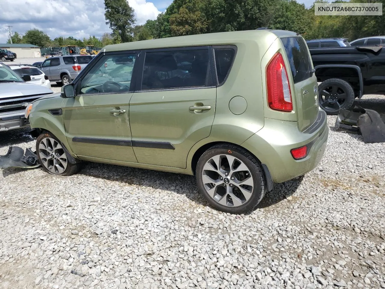 2012 Kia Soul + VIN: KNDJT2A68C7370005 Lot: 72391144