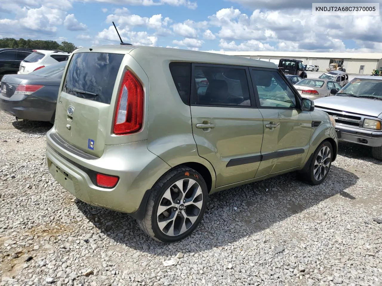 2012 Kia Soul + VIN: KNDJT2A68C7370005 Lot: 72391144