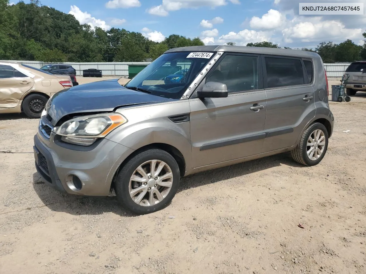 2012 Kia Soul + VIN: KNDJT2A68C7457645 Lot: 72447674