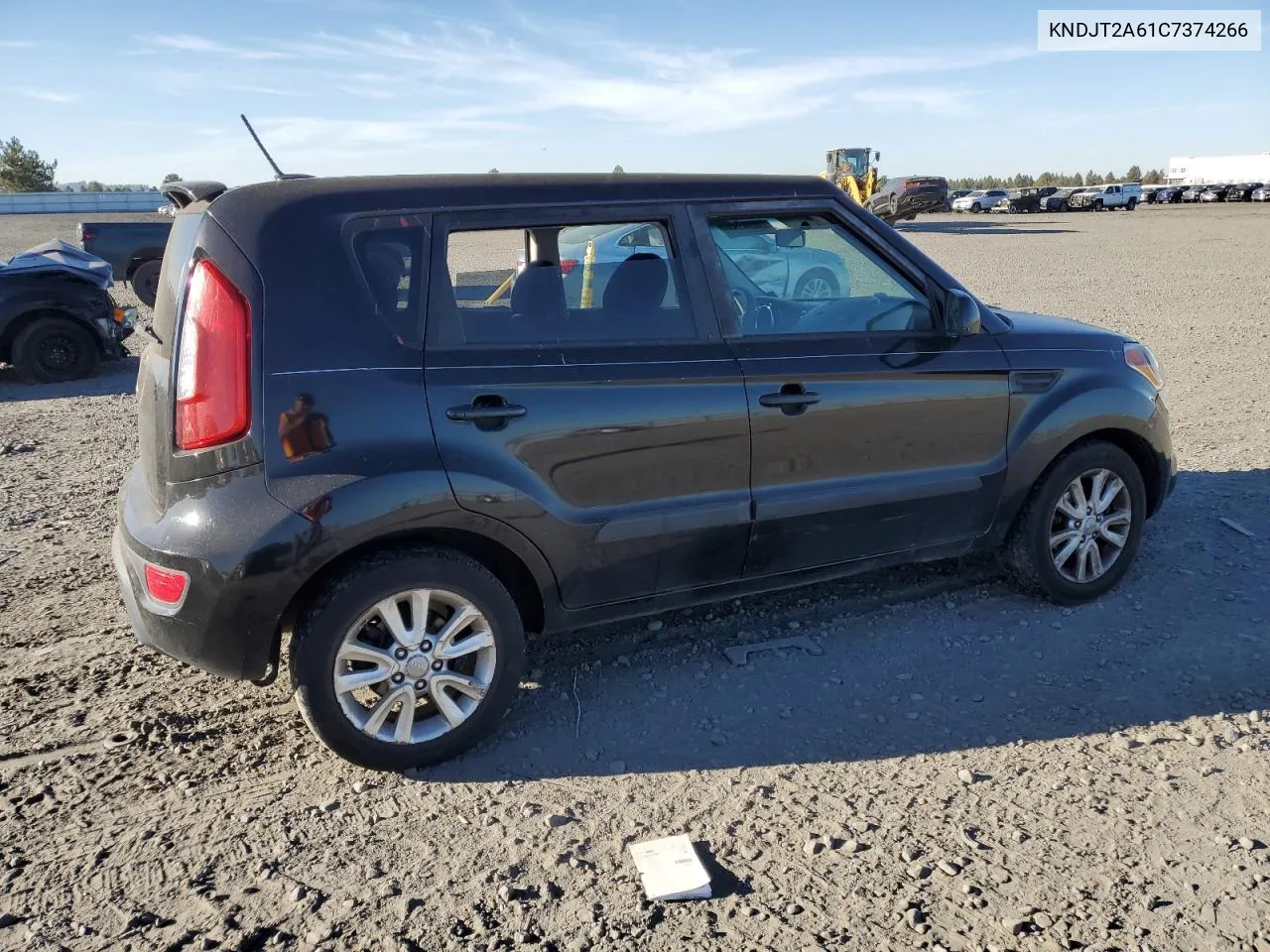 2012 Kia Soul + VIN: KNDJT2A61C7374266 Lot: 72826154