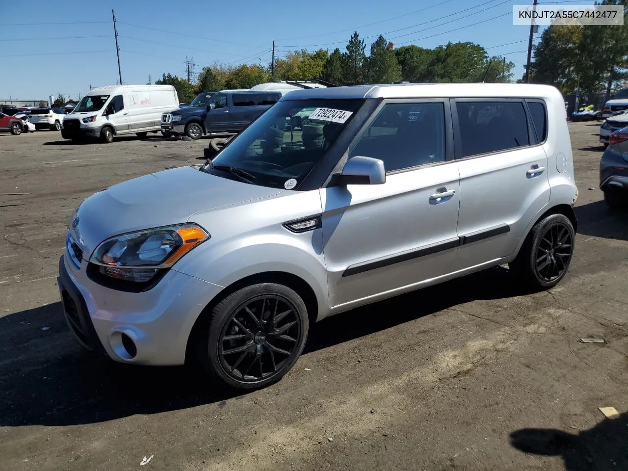 2012 Kia Soul VIN: KNDJT2A55C7442477 Lot: 72922474