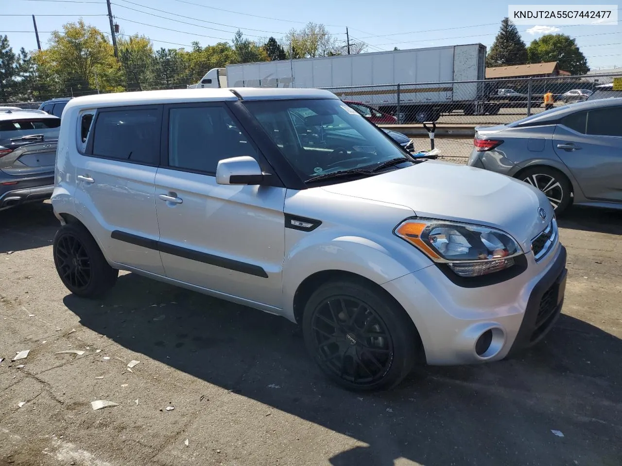 2012 Kia Soul VIN: KNDJT2A55C7442477 Lot: 72922474