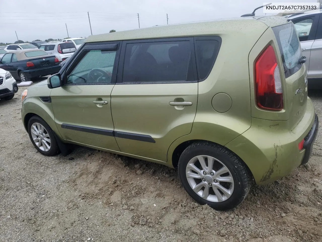 2012 Kia Soul + VIN: KNDJT2A67C7357133 Lot: 73949044