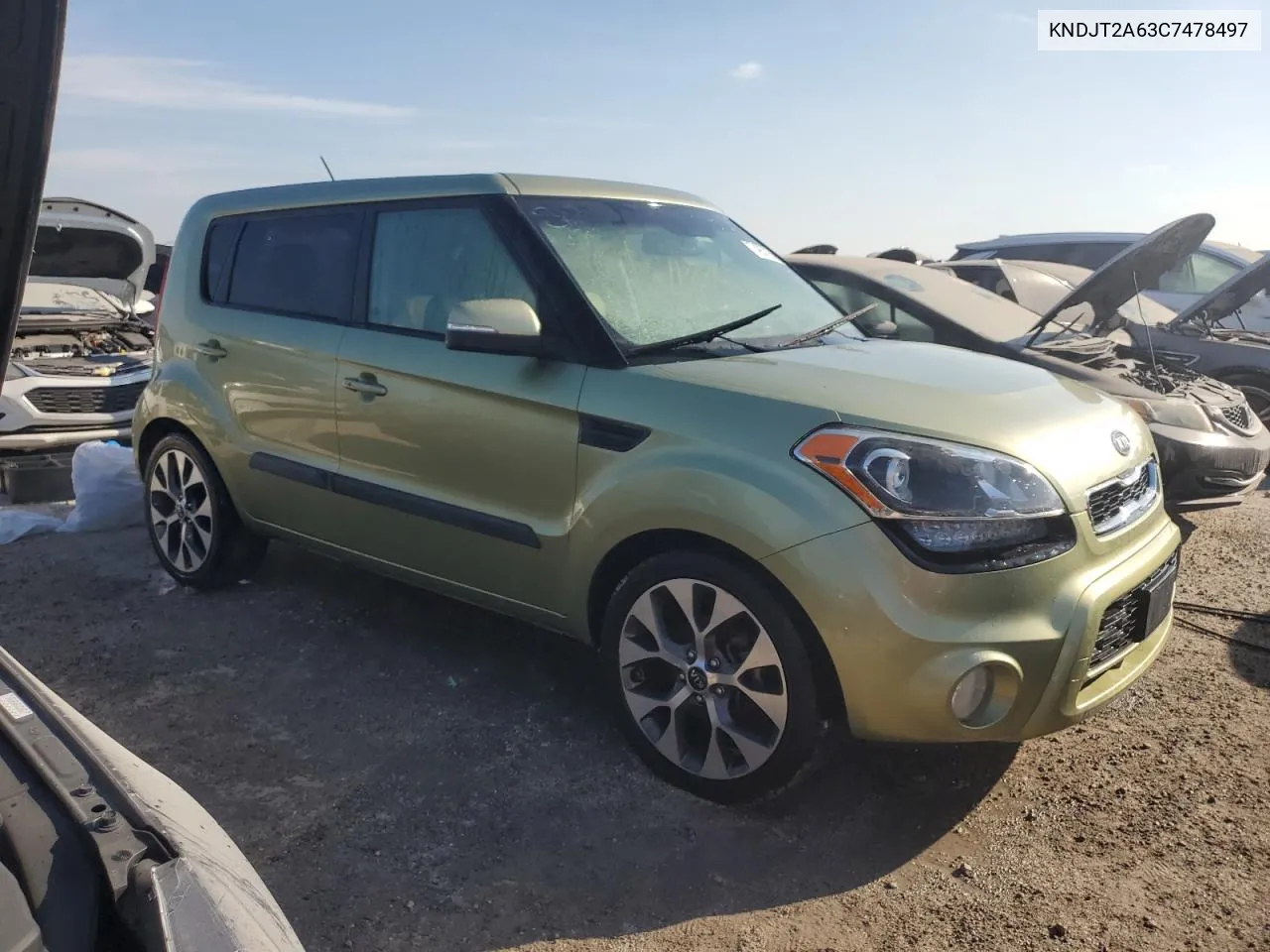 2012 Kia Soul + VIN: KNDJT2A63C7478497 Lot: 74937254