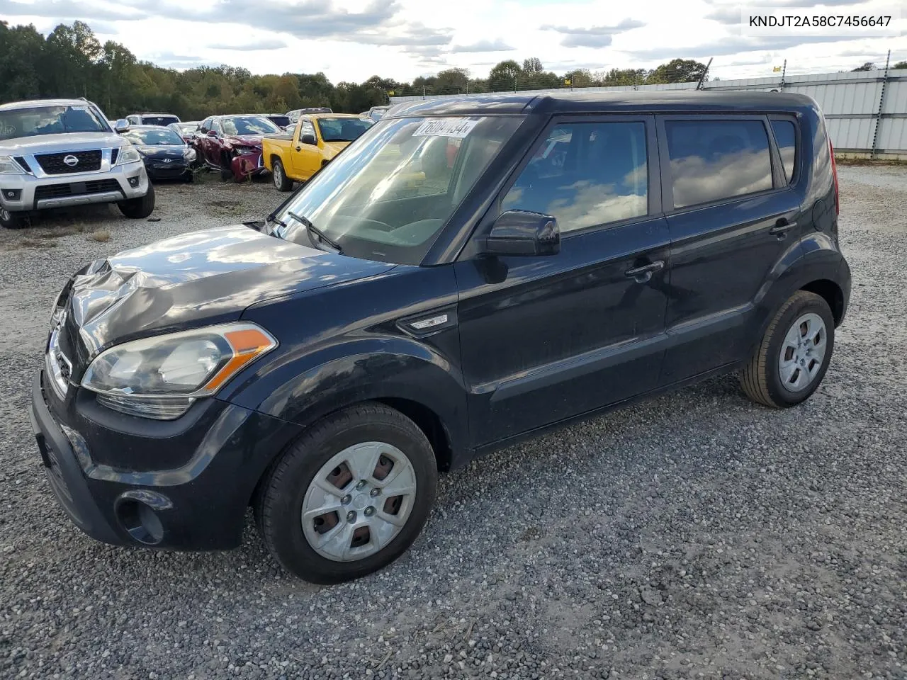 2012 Kia Soul VIN: KNDJT2A58C7456647 Lot: 76004434