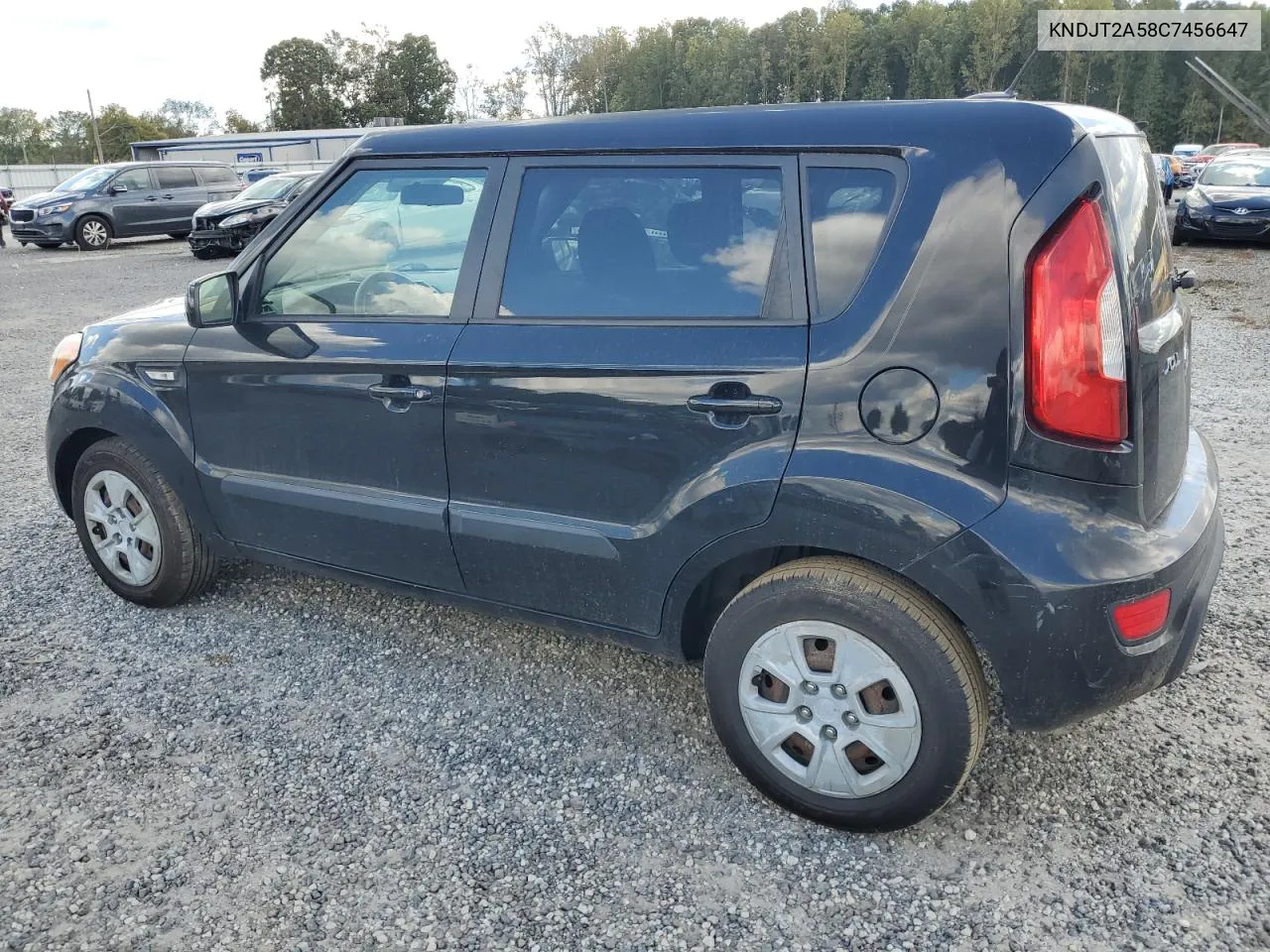 2012 Kia Soul VIN: KNDJT2A58C7456647 Lot: 76004434