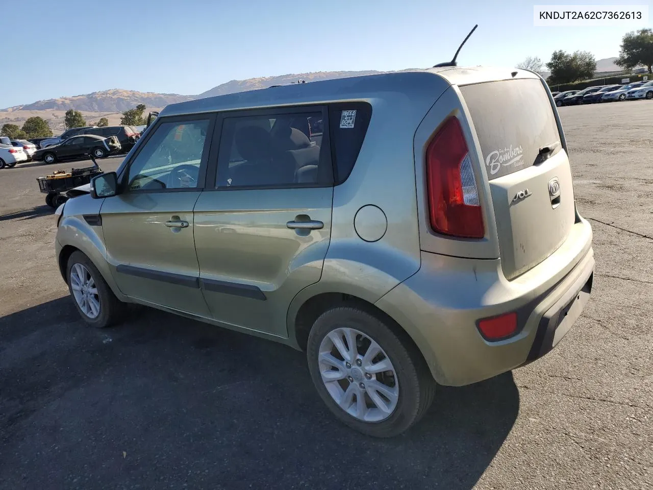 2012 Kia Soul + VIN: KNDJT2A62C7362613 Lot: 76330014