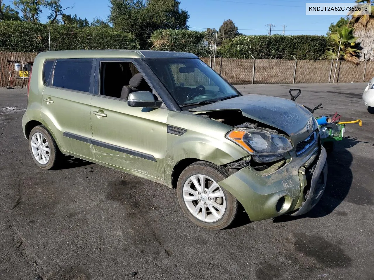 2012 Kia Soul + VIN: KNDJT2A62C7362613 Lot: 76330014