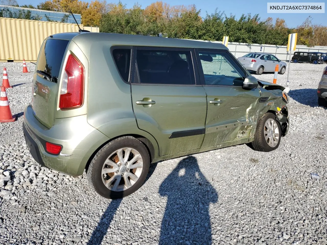 2012 Kia Soul + VIN: KNDJT2A6XC7374864 Lot: 76725664