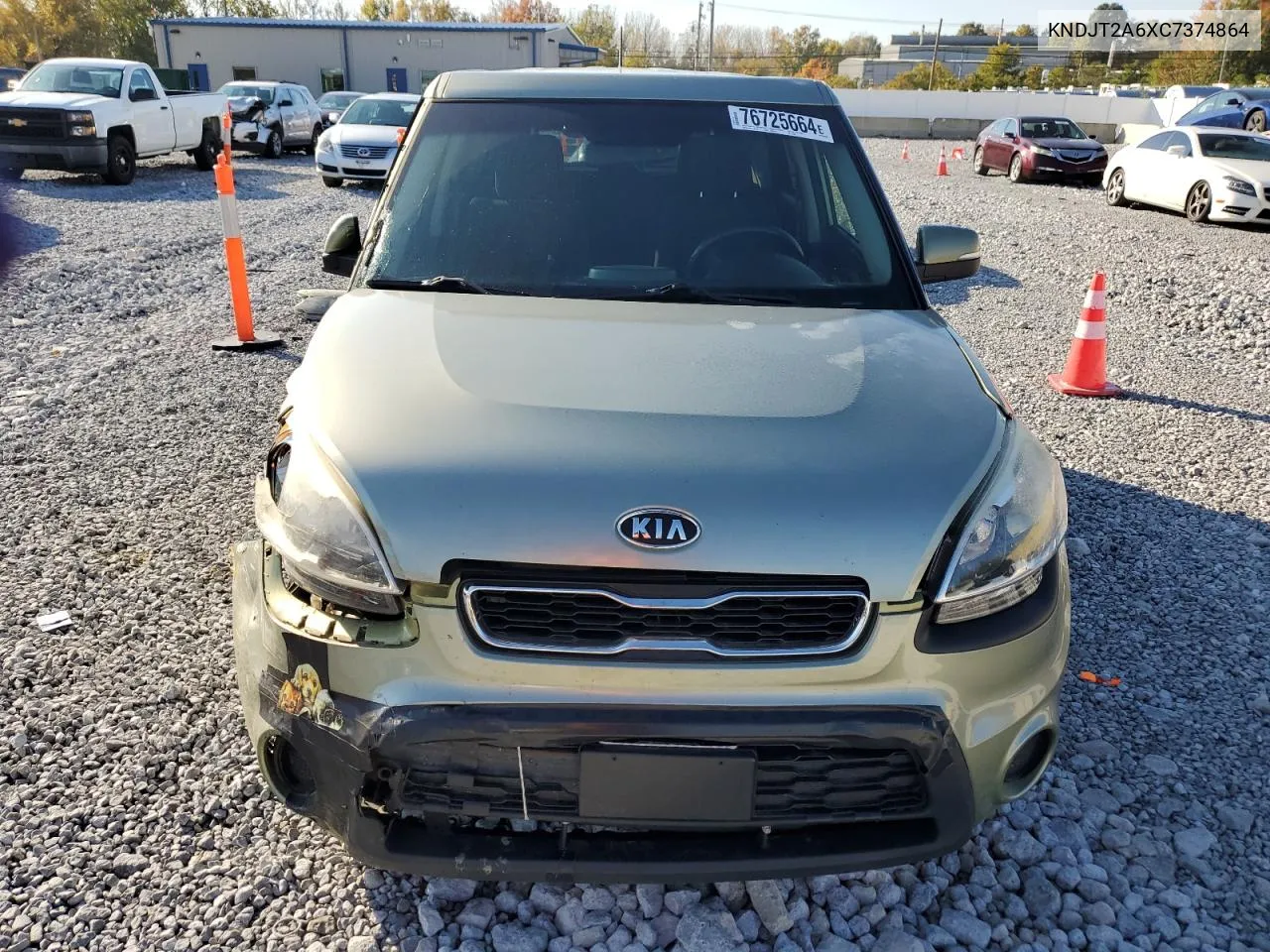 2012 Kia Soul + VIN: KNDJT2A6XC7374864 Lot: 76725664