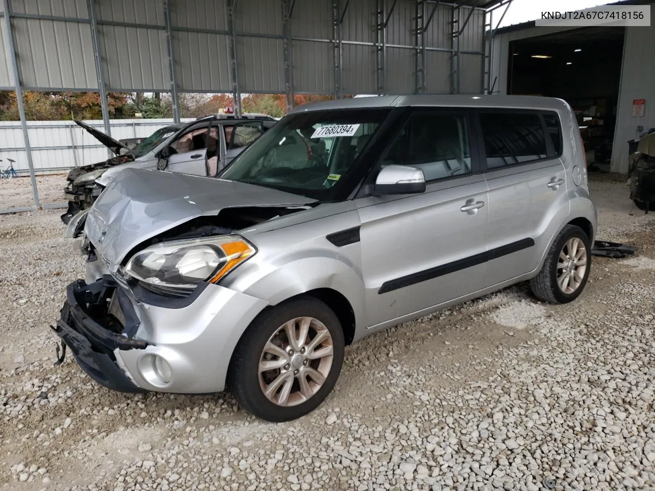 2012 Kia Soul + VIN: KNDJT2A67C7418156 Lot: 77680394