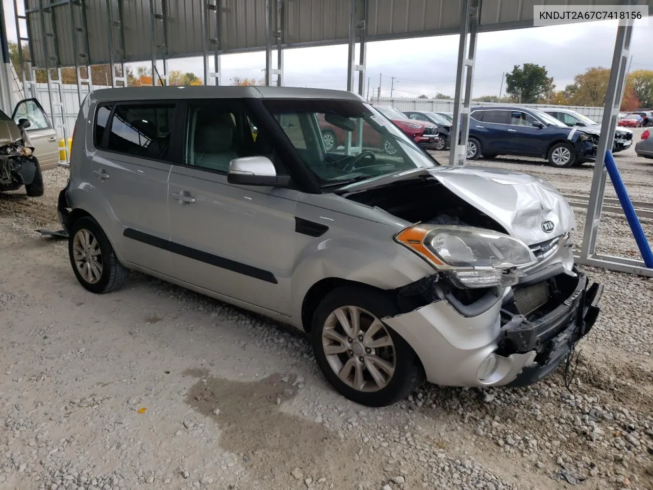 2012 Kia Soul + VIN: KNDJT2A67C7418156 Lot: 77680394