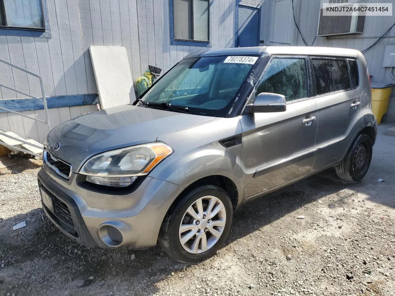 2012 Kia Soul + VIN: KNDJT2A64C7451454 Lot: 78278374