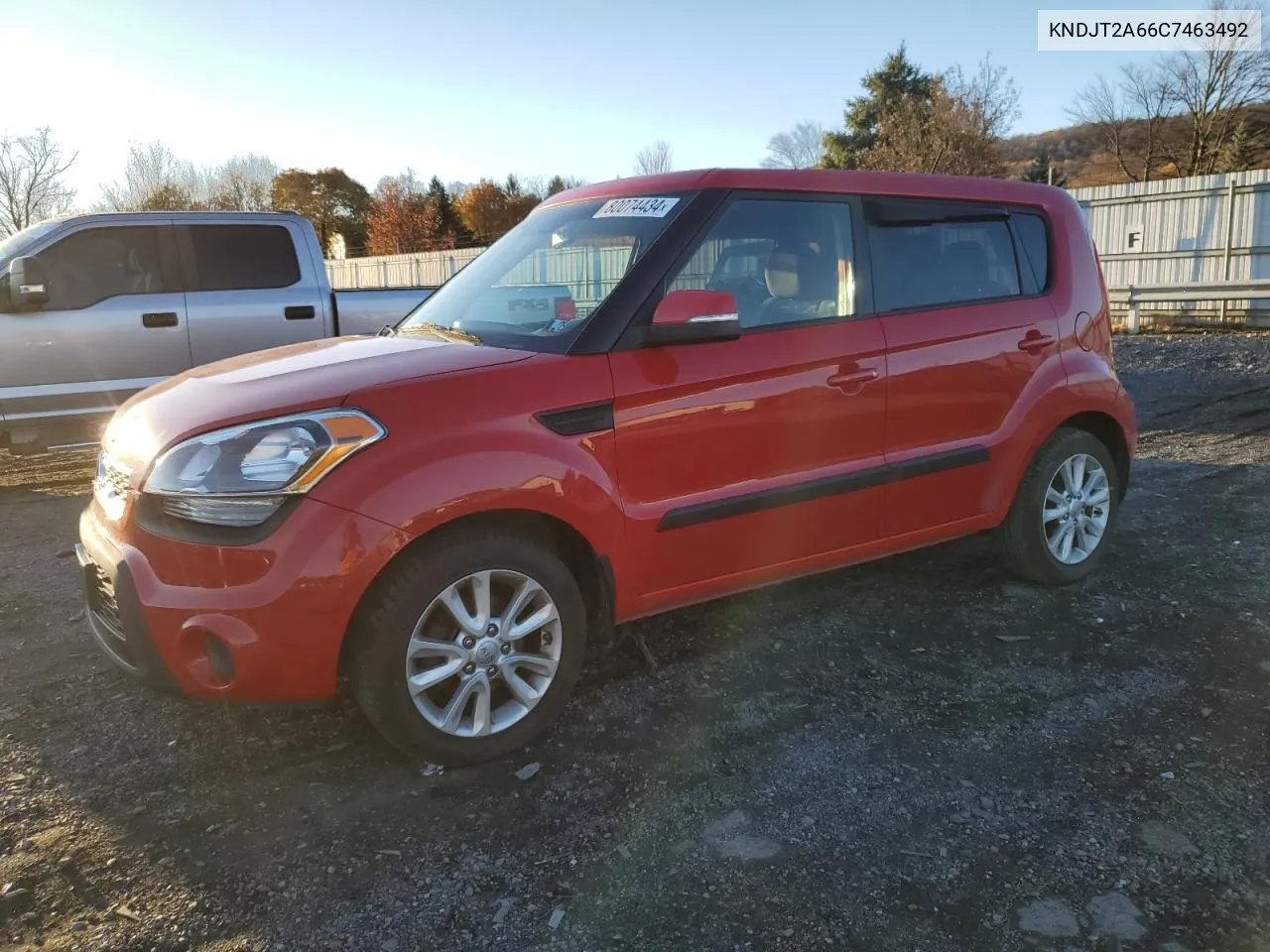 2012 Kia Soul + VIN: KNDJT2A66C7463492 Lot: 80074434